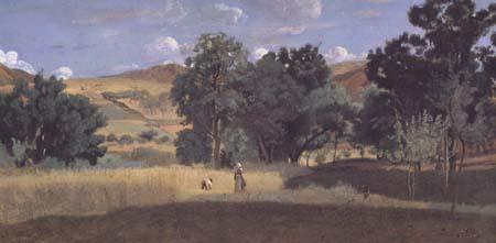 Jean Baptiste Camille  Corot Moisson dans une vallee (mk11) Sweden oil painting art